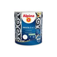 Грунт-эмаль по ржавчине белая 0,75 л/0,92кг Alpina База 1 матовая