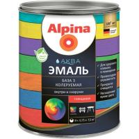 Эмаль акриловая  0,89кг/0,85л Alpina Аква эмаль База 3 глянцевая