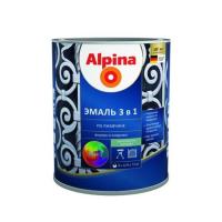 Грунт-эмаль по ржавчине зеленая 0,8кг ALPINA RAL6002 мат.
